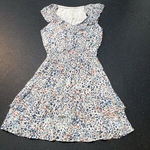 SADIE & SAGE Ruffled Vneck Dress Size Small Floral Cottagecore Peasant Boho